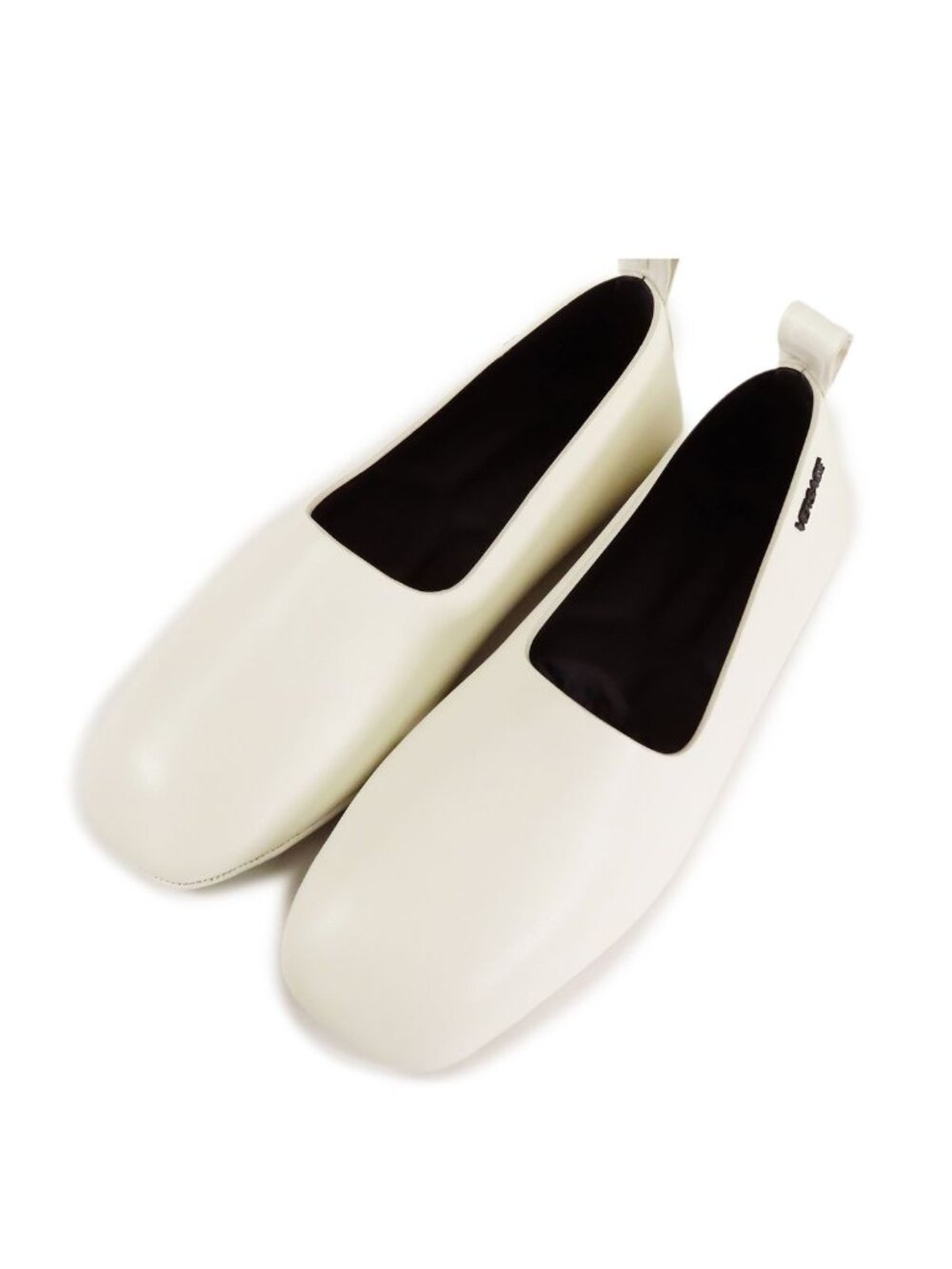 Versace Villa Driving Shoes Ivory Calfskin Greca Flat Slip-on